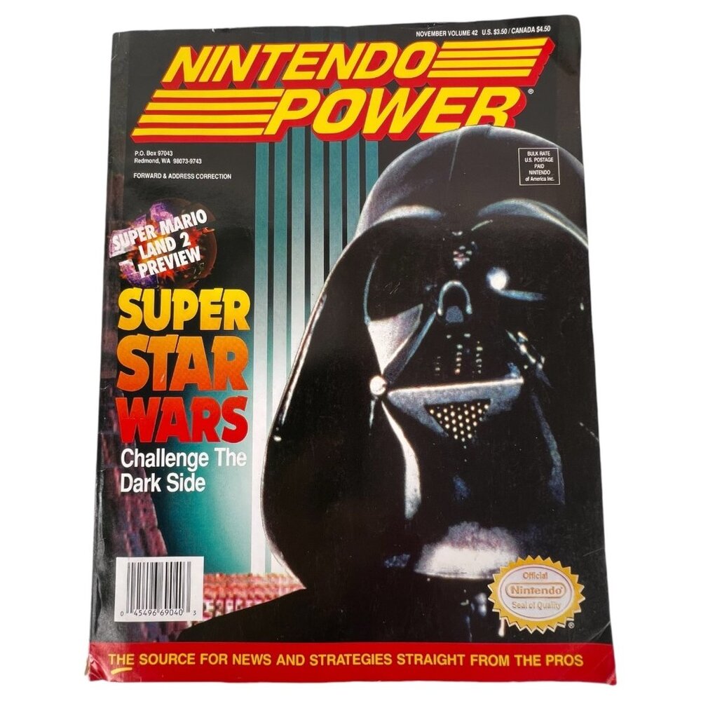 Nintendo Power Magazine Issue 42 November 1992 Star Wars Batman Poster Cards